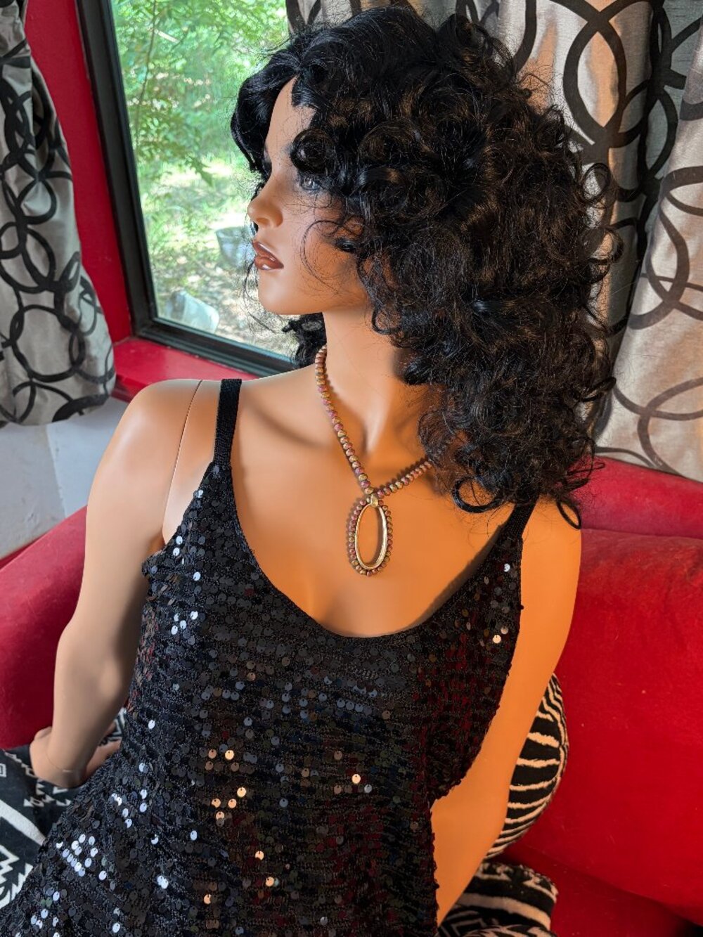NWT Boston Proper Black Sequin Camisole Tank Top XL